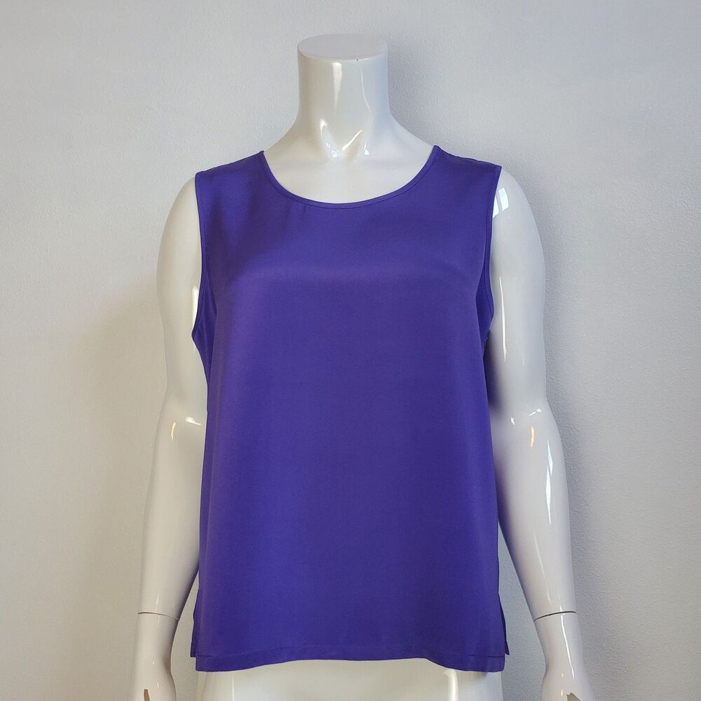 Vintage 80s Draper's & Damon's Purple Silk Tank